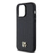 DKNY Leather Monogram Pattern Metal Logo MagSafe Case for iPhone 14 Pro Max - Black - Cell phone cases