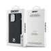 DKNY Leather Pattern Metal Logo MagSafe case for iPhone 14 Pro - black - Cell phone cases and covers<<<HurtelXML