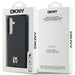 DKNY Leather Pattern Metal Logo MagSafe case for Samsung Galaxy S24 - black - Cell phone cases and covers<<<HurtelXML