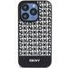 DKNY Leather Printed Pattern Metal Logo MagSafe Case for iPhone 15 Pro Max - Black - Cell phone cases