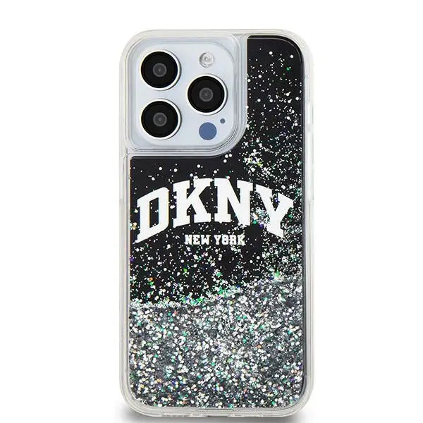 DKNY Liquid Glitter Big Logo case for iPhone 15 Pro - black - Cell phone cases and covers<<<HurtelXML