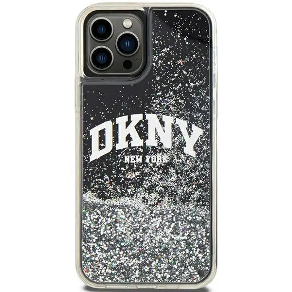 DKNY Liquid Glitter Big Logo iPhone 12 Pro/12 Case - Black - Cell phone cases and covers<<<HurtelXML