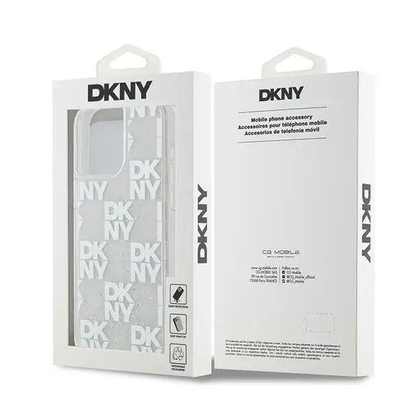 DKNY Liquid Glitter Multilogo case for iPhone 15 Pro Max - white - Cell phone cases and covers<<<HurtelXML
