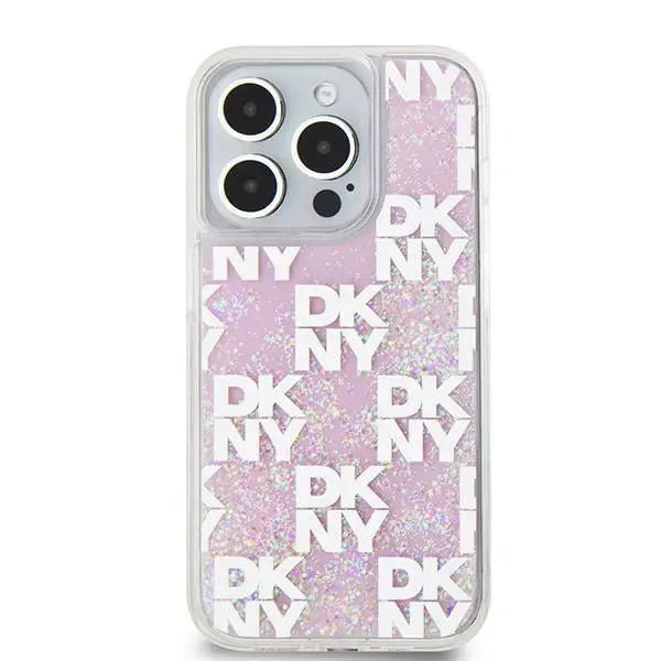 DKNY Liquid Glitter Multilogo case for iPhone 15 Pro - pink - Cell phone cases and covers<<<HurtelXML