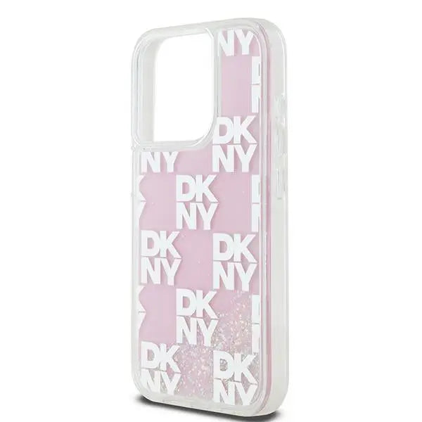 DKNY Liquid Glitter Multilogo case for iPhone 15 Pro - pink - Cell phone cases and covers<<<HurtelXML