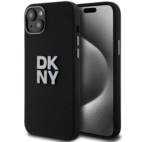 DKNY Liquid Silicone Metal Logo iPhone 15/14/13 Case - Black - Cell phone cases and covers<<<HurtelXML