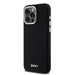 DKNY Liquid Silicone Small Metal Logo MagSafe Case for iPhone 15 Pro Max - Black - Cell phone cases
