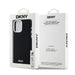DKNY Liquid Silicone Small Metal Logo MagSafe Case for iPhone 15 Pro Max - Black - Cell phone cases