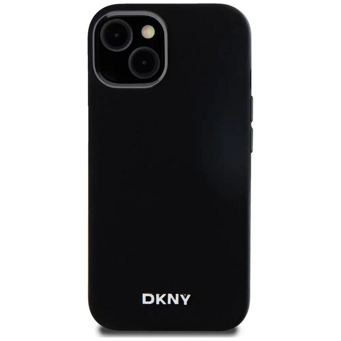 DKNY Liquid Silicone Small Metal Logo MagSafe Case for iPhone 14/15/13 - Black - Cell phone cases and covers<<<HurtelXML