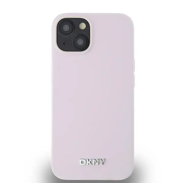 DKNY Liquid Silicone Small Metal Logo MagSafe Case for iPhone 14/15/13 - Pink - Cell phone cases and covers<<<HurtelXML