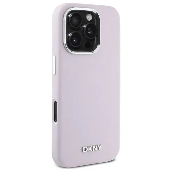 DKNY Liquid Silicone Small Metal Logo MagSafe iPhone 16 Pro Case - Pink - Cell phone cases and covers<<<HurtelXML