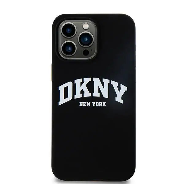 DKNY Liquid Silicone White Printed Logo MagSafe case for iPhone 15 Pro Max - black - Cell phone cases