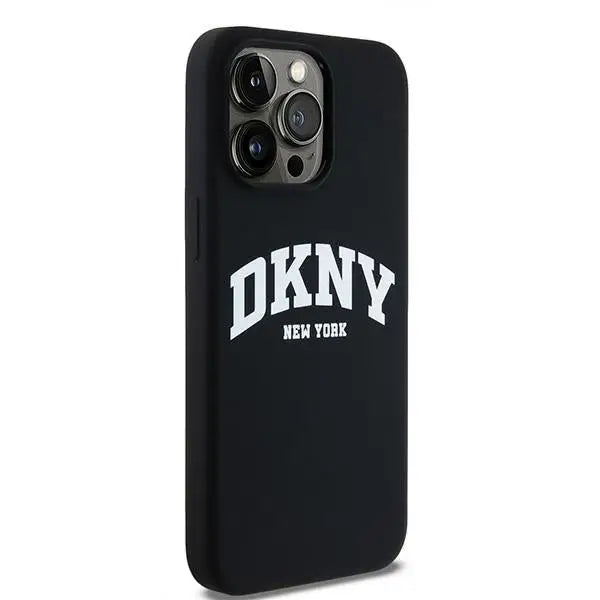 DKNY Liquid Silicone White Printed Logo MagSafe case for iPhone 15 Pro Max - black - Cell phone cases