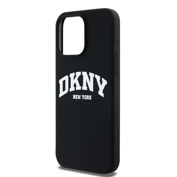 DKNY Liquid Silicone White Printed Logo MagSafe case for iPhone 15 Pro Max - black - Cell phone cases