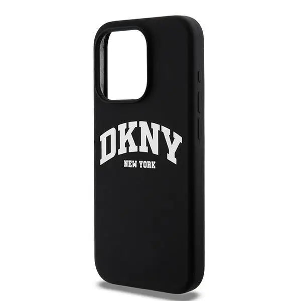 DKNY Liquid Silicone White Printed Logo MagSafe iPhone 15 Pro Case - Black - Cell phone cases and covers<<<HurtelXML