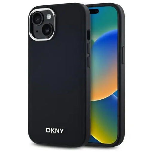 DKNY Plain Logo MagSafe iPhone 14 Case - Black - Cell phone cases and covers<<<HurtelXML
