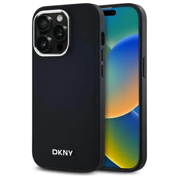 DKNY Plain Logo MagSafe iPhone 14 Pro Case - Black - Cell phone cases and covers<<<HurtelXML