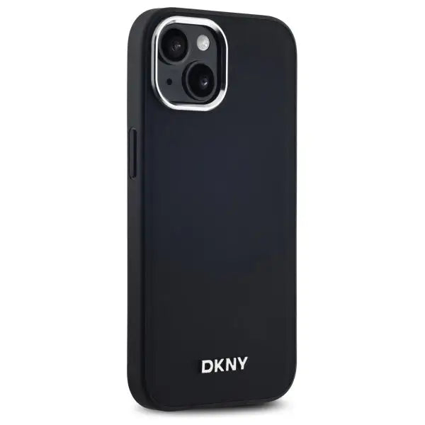 DKNY Plain Logo MagSafe iPhone 15 Plus Case - Black - Cell phone cases and covers<<<HurtelXML