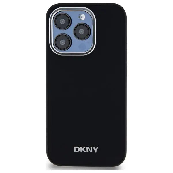 DKNY Plain Logo MagSafe iPhone 15 Pro Case - Black - Cell phone cases and covers<<<HurtelXML