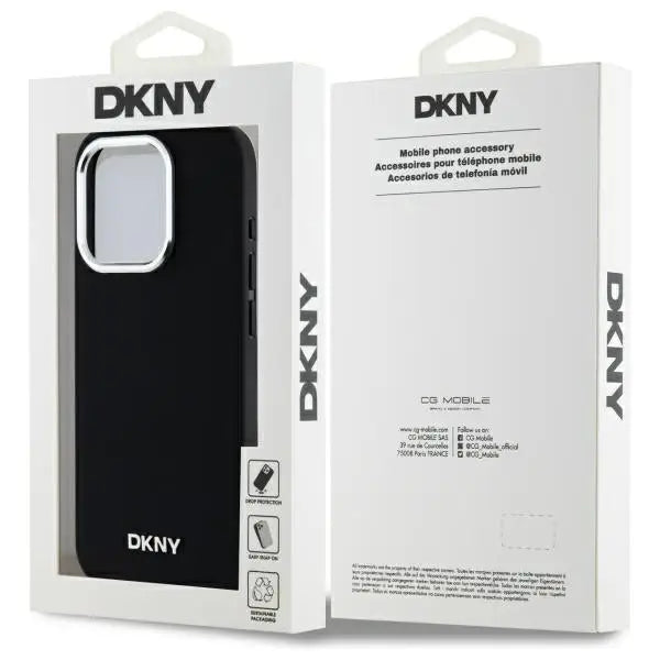 DKNY Plain Logo MagSafe iPhone 15 Pro Max Case - Black - Cell phone cases and covers<<<HurtelXML