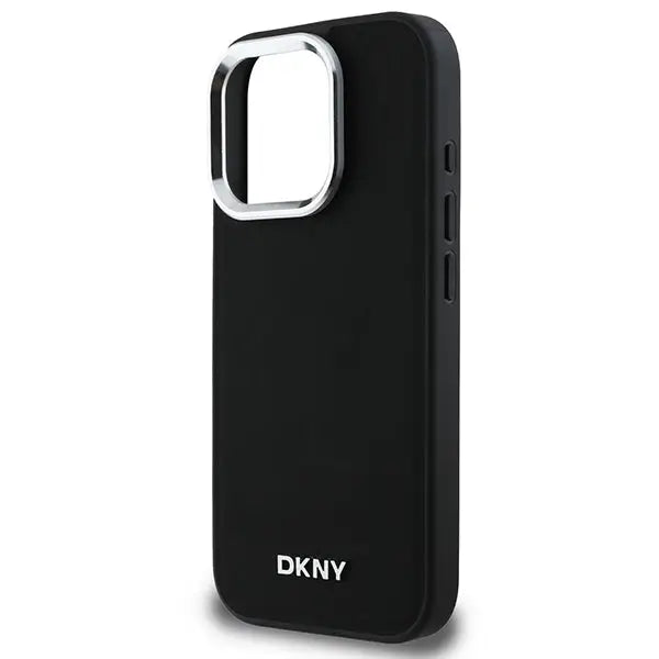 DKNY Plain Silver Logo MagSafe iPhone 16 Pro Case - Black - Cell phone cases and covers<<<HurtelXML