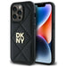 DKNY Quilted Stack Logo iPhone 14 Pro Max Case - Black - Cell phone cases and covers<<<HurtelXML