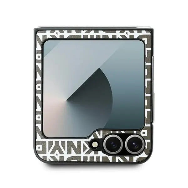 DKNY Repeat Pattern Bottom Stripe Case for Samsung Galaxy Z Flip 6 - Brown - Cell phone cases and covers<<<HurtelXML