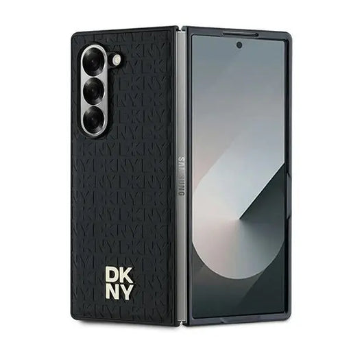 DKNY Repeat Pattern Stack Logo Case for Samsung Galaxy Z Fold6 - Black - Cell phone cases and covers<<<HurtelXML