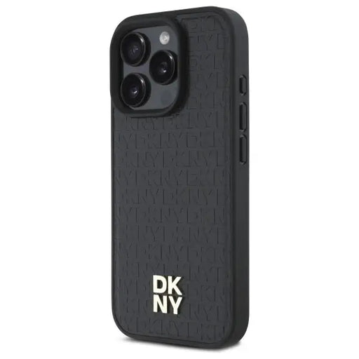 DKNY Repeat Pattern Stack Logo MagSafe iPhone 16 Pro Max Case - Black - Cell phone cases and covers<<<HurtelXML