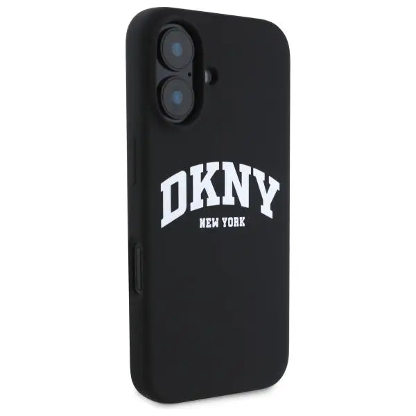 DKNY Silicone White Printed Logo MagSafe iPhone 16 Case - Black - Cell phone cases and covers<<<HurtelXML