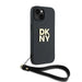 DKNY Wrist Strap Stock Logo case for iPhone 14 / 15 / 13 - black - Cell phone cases and covers<<<HurtelXML
