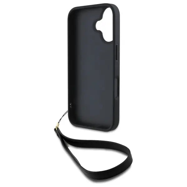 DKNY Wrist Strap Stock Logo iPhone 16 Case - Black - Cell phone cases and covers<<<HurtelXML