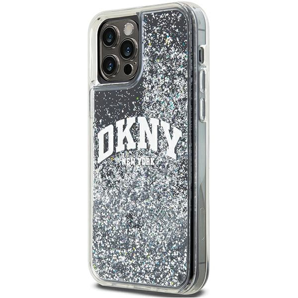 DKNY Liquid Glitter Big Logo iPhone 12 Pro/12 Case - Black