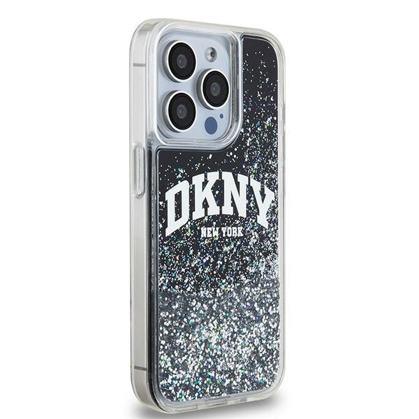 DKNY Liquid Glitter Big Logo iPhone 14 Pro Case - Black
