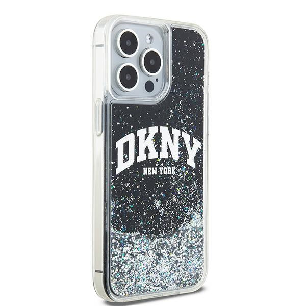 DKNY Liquid Glitter Big Logo iPhone 14 Pro Max Case - Black