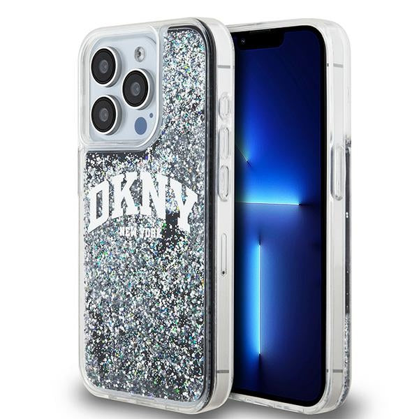DKNY Liquid Glitter Big Logo case for iPhone 15 Pro - black