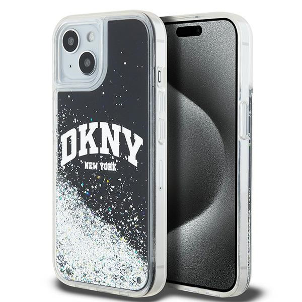 DKNY Liquid Glitter Big Logo iPhone 15 Plus / 14 Plus Case - Black