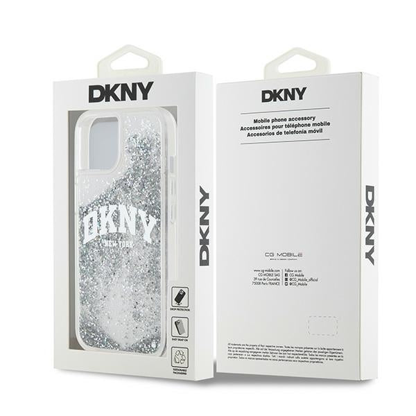 DKNY Liquid Glitter Big Logo case for iPhone 15 / 14 / 13 - white