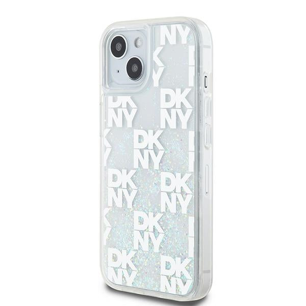 DKNY Liquid Glitter Multilogo case for iPhone 15 / 14 / 13 - white