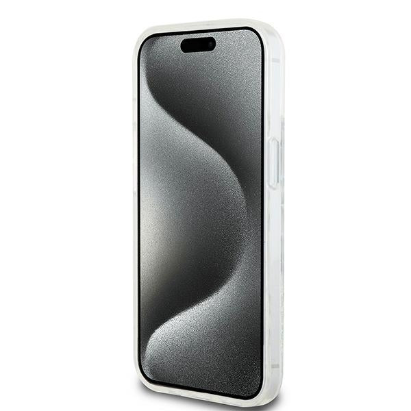DKNY Liquid Glitter Multilogo case for iPhone 15 / 14 / 13 - white