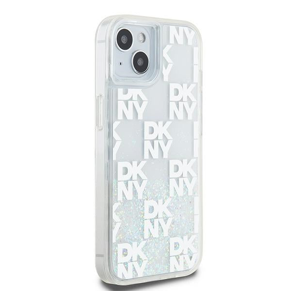 DKNY Liquid Glitter Multilogo case for iPhone 15 / 14 / 13 - white