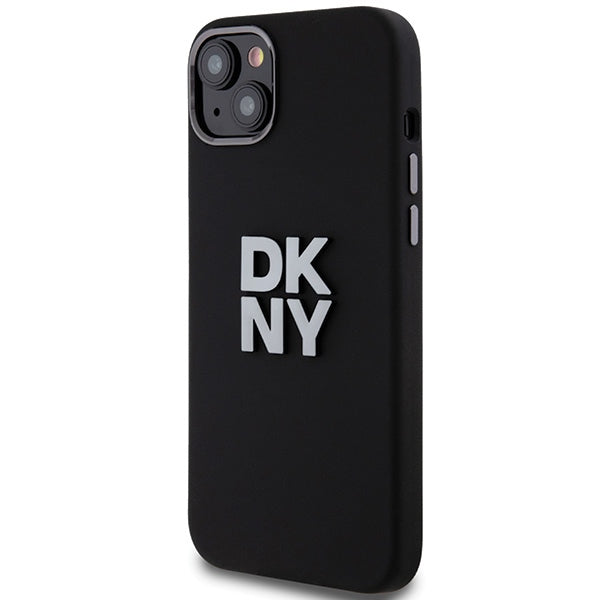 DKNY Liquid Silicone Metal Logo iPhone 15/14/13 Case - Black