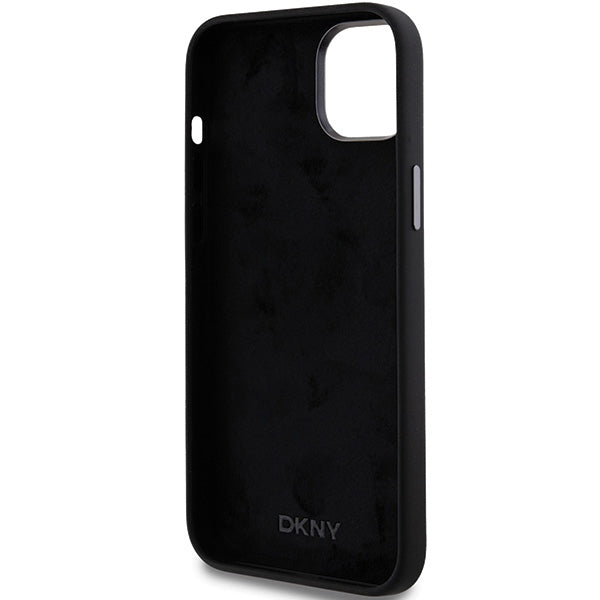 DKNY Liquid Silicone Metal Logo iPhone 15/14/13 Case - Black
