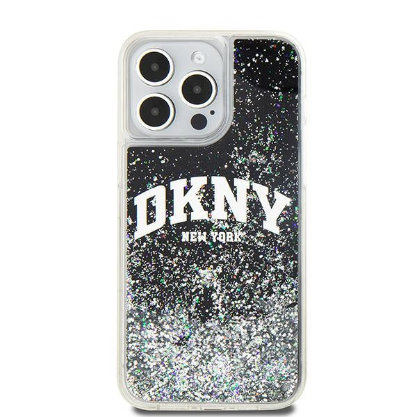 DKNY Liquid Glitter Big Logo case for iPhone 15 Pro Max - black