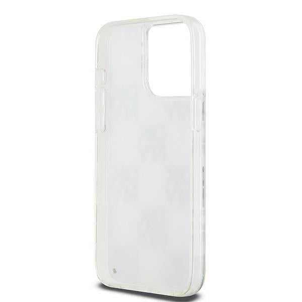 DKNY Liquid Glitter Multilogo case for iPhone 15 Pro Max - white