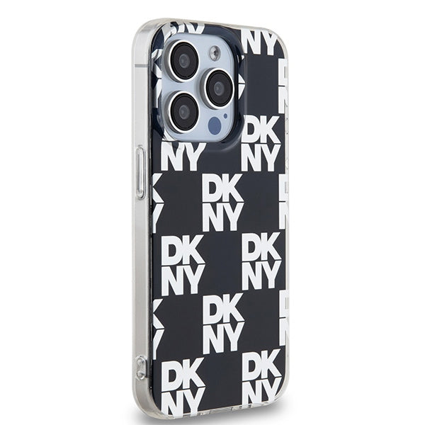 DKNY IML Checkered Mono Pattern case for iPhone 15 Pro - black