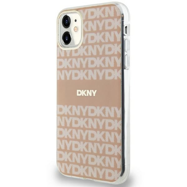DKNY IML Mono &amp; Stripe MagSafe case for iPhone 11 / Xr - pink