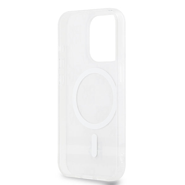 DKNY IML Checkered Mono Pattern &amp; Printed Stripes MagSafe case for iPhone 13 Pro / 13 - beige