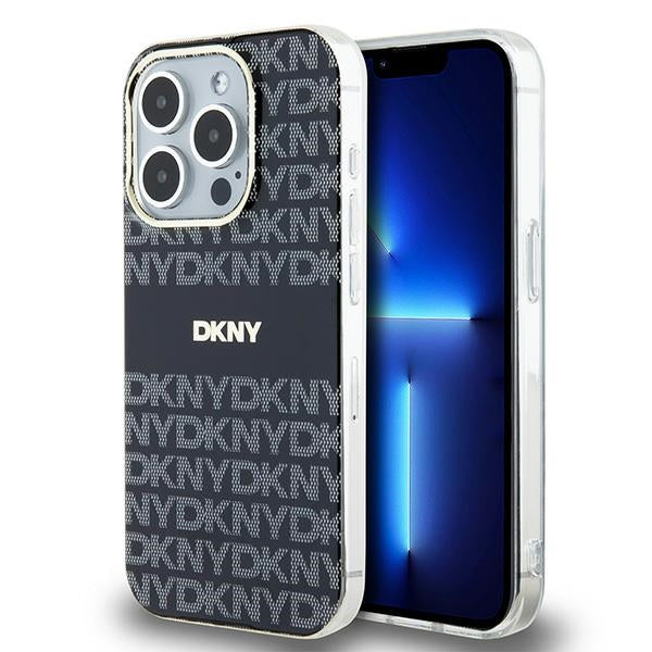 DKNY IML Mono &amp; Stripe MagSafe Case for iPhone 13 Pro / 13 - Black