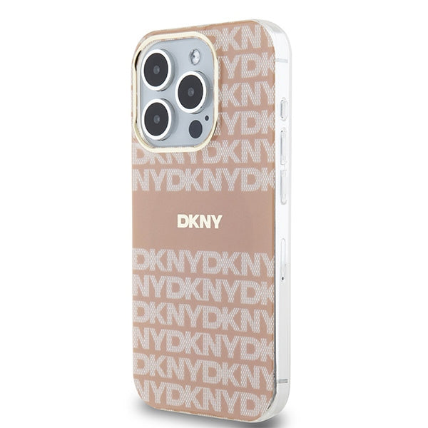 DKNY IML Mono &amp; Stripe MagSafe case for iPhone 13 Pro Max - pink